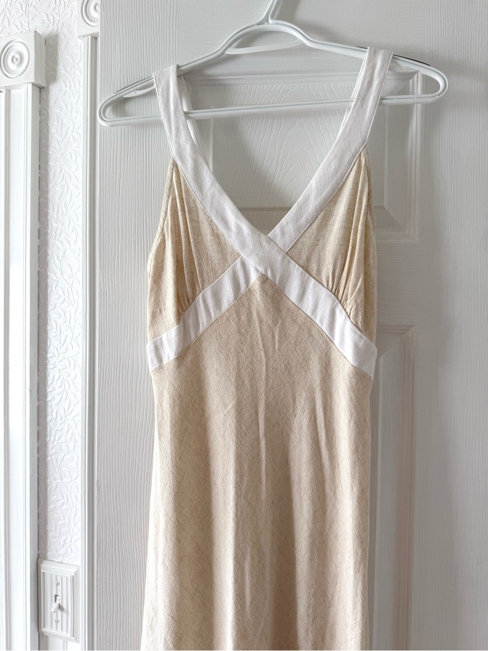 Linen Blend Maxi Slip Dress